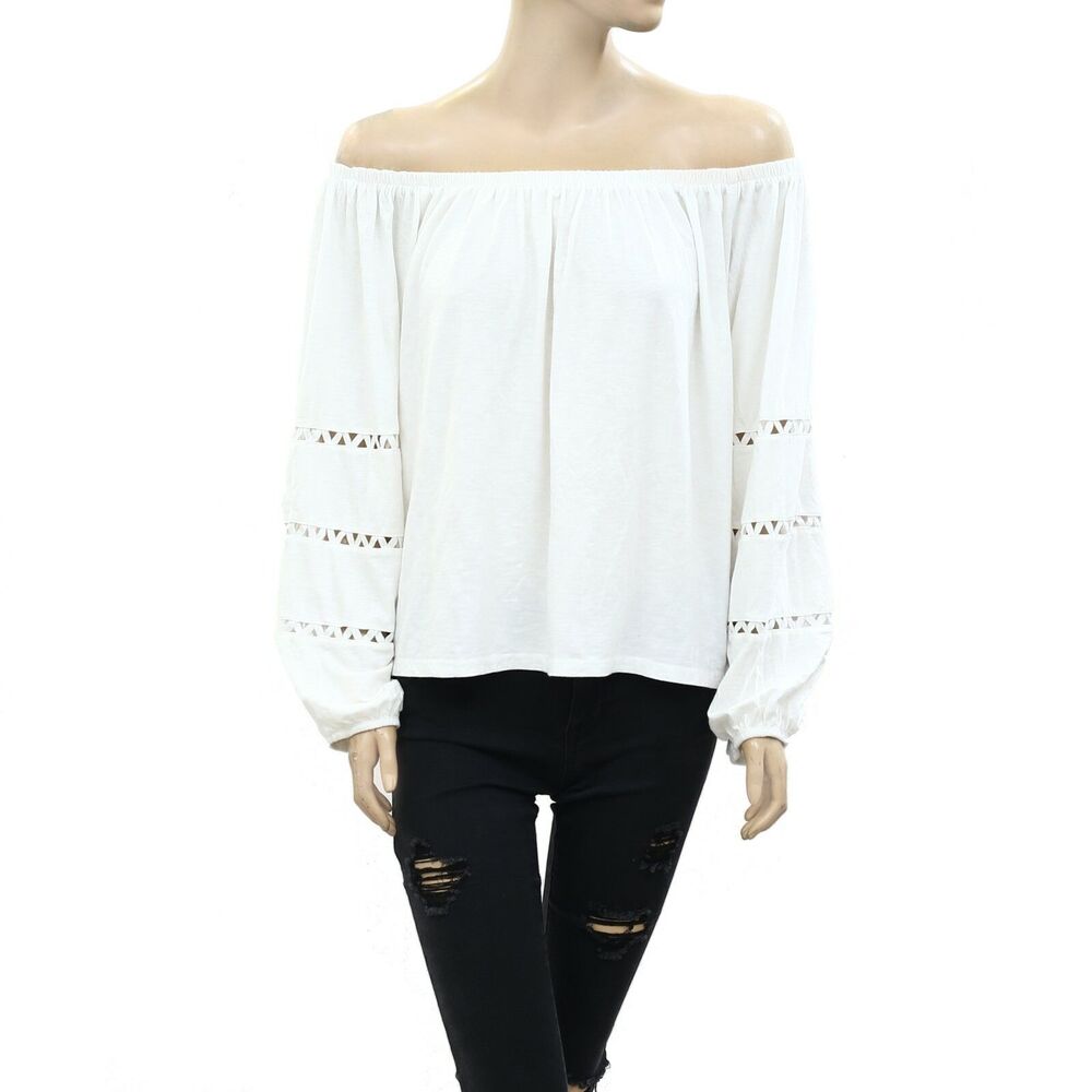 Lilly Pulitzer Katt Off-The-Shoulder Blouse Top Resort Cutout Lace S 252291 - Picture 5 of 9